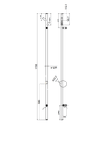 Rose Gold Single Heated Towel Rail 1720 x 80mm | Electric Towel Warmer - NZHomeware