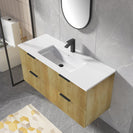 Felix 1200X465X565mm Plywood Light Oak Fluted Vanity With Flat Top Single Bowl - NZHomeware