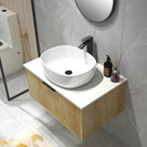 Felix 760X510X360mm Plywood Light Oak Fluted Vanity With Flat Top - NZHomeware