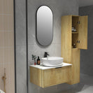 Felix 760X510X360mm Plywood Light Oak Fluted Vanity With Flat Top - NZHomeware