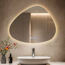 860x740mm Special LED Wall Mirror with Motion Sensor Auto On Demister Touch Switch 3 Colours Lighting on 20mm Rim - NZHomeware