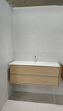 Heitor 900MM Wall Hung Fluted Plywood Vanity-Light Oak - NZHomeware