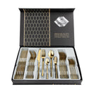 Gold Stainless Steel Cutlery Set Dinner Knife Fork Spoon 30pcs Gift Set - NZHomeware