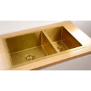 Gold Stainless Steel Kitchen Sink 710x450mm Double Bowl, Top/Undermount, Corrosion & Oil Resistant - NZHomeware