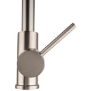 Gooseneck Brushed Nickel 360° Swivel Pull Out Kitchen Sink Mixer Tap Solid Brass - NZHomeware
