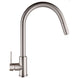 Gooseneck Brushed Nickel 360° Swivel Pull Out Kitchen Sink Mixer Tap Solid Brass - NZHomeware