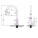 Gooseneck Brushed Yellow Gold 360° Swivel Pull Out Kitchen Sink Mixer Tap Solid Brass - NZHomeware