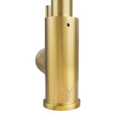 Gooseneck Brushed Yellow Gold 360° Swivel Pull Out Kitchen Sink Mixer Tap Solid Brass - NZHomeware