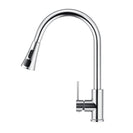 Gooseneck Pull Out LCD Display Kitchen Laundry Sink Mixer Tap 360° Swivel Chrome Faucet - NZHomeware