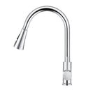 Gooseneck Pull Out LCD Display Kitchen Laundry Sink Mixer Tap 360° Swivel Chrome Faucet - NZHomeware