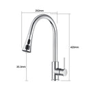 Gooseneck Pull Out LCD Display Kitchen Laundry Sink Mixer Tap 360° Swivel Chrome Faucet - NZHomeware