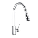 Gooseneck Pull Out LCD Display Kitchen Laundry Sink Mixer Tap 360° Swivel Chrome Faucet - NZHomeware
