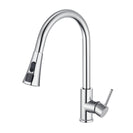 Gooseneck Pull Out LCD Display Kitchen Laundry Sink Mixer Tap 360° Swivel Chrome Faucet - NZHomeware