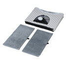 Gray Diamond Pattern Double - Layer Cat House with Scratching Mat Foldable Enclosed Cat Cave Pet Cube House Nest for Indoor - NZHomeware