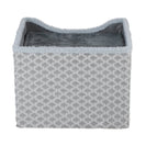 Gray Diamond Pattern Double - Layer Cat House with Scratching Mat Foldable Enclosed Cat Cave Pet Cube House Nest for Indoor - NZHomeware