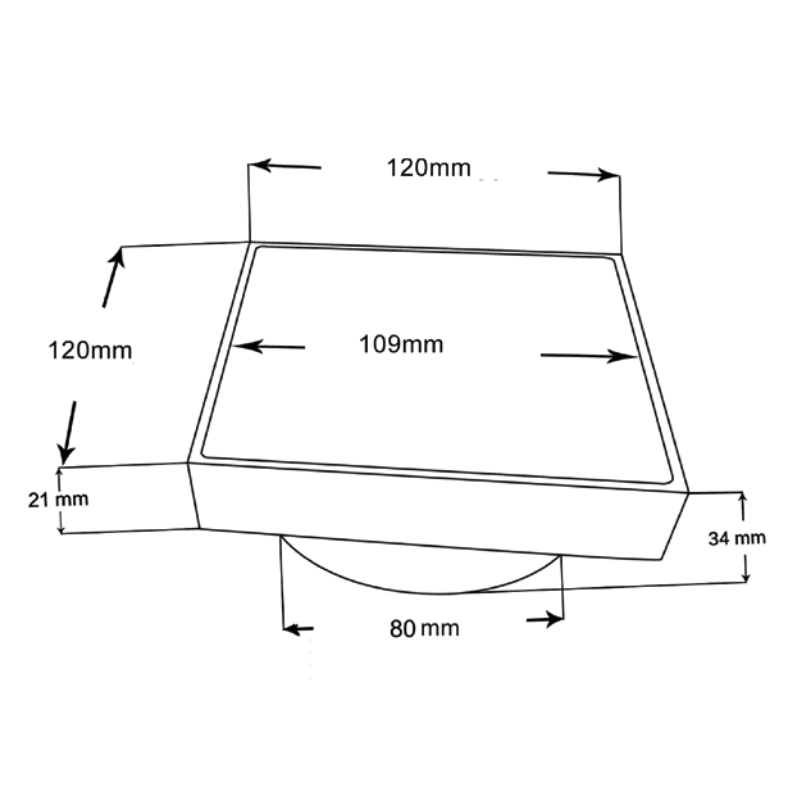 Chrome Shower Grate Floor Waste Drain Smart Insert Tile 120*120mm size guide 1