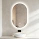 400x600mm Oval Backlit LED Bathroom Mirror with Demister, 3 Colour Temperature & Dimmable Touch Sensor