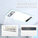 Large 3 - in - 1 Bathroom Heater Fan Light | 2200W Heating + Dual Fan + LED Light | Ceiling Mounted 600mm - NZHomeware