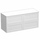 HAMPTON 1200X460X580MM PLYWOOD WALL HUNG VANITY - MATTE WHITE WITH CERAMIC TOP - NZHomeware