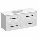 HAMPTON 1200X460X580MM PLYWOOD WALL HUNG VANITY - MATTE WHITE WITH CERAMIC TOP - NZHomeware