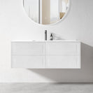 HAMPTON 1200X460X580MM PLYWOOD WALL HUNG VANITY - MATTE WHITE WITH CERAMIC TOP - NZHomeware