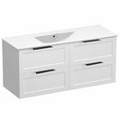 HAMPTON 1200X460X580MM PLYWOOD WALL HUNG VANITY - MATTE WHITE WITH CERAMIC TOP - NZHomeware