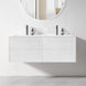 HAMPTON 1200X460X580MM PLYWOOD WALL HUNG VANITY - MATTE WHITE WITH DOUBLE CERAMIC TOP - NZHomeware