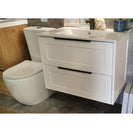 HAMPTON 750X460X580MM PLYWOOD WALL HUNG VANITY - MATTE WHITE WITH CERAMIC TOP - NZHomeware