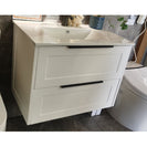 HAMPTON 750X460X580MM PLYWOOD WALL HUNG VANITY - MATTE WHITE WITH CERAMIC TOP - NZHomeware