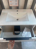 HAMPTON 750X460X580MM PLYWOOD WALL HUNG VANITY - MATTE WHITE WITH CERAMIC TOP - NZHomeware