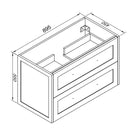 HAMPTON 900X460X580MM PLYWOOD WALL HUNG VANITY - MATTE WHITE WITH CERAMIC TOP - NZHomeware