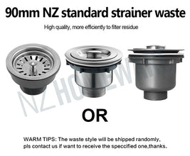 Handmade Single Bowl Kitchen Sink 810x440mm with Drainboard, Topmount, Corrosion & Oil Resistant - NZHomeware