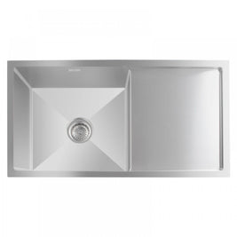 Handmade Single Bowl Kitchen Sink 810x440mm with Drainboard, Topmount, Corrosion & Oil Resistant - NZHomeware
