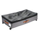 Height Adjustable Under Bed Storage Containers with Wheels Visible Cover Rolling Trolley Box Organizer for Shoes Clothes Blankets - NZHomeware