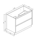 internal use - POLO 1200 double BLACK AND LIGHT OAK - NZHomeware