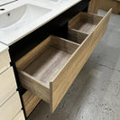 internal use - POLO 1500 double BLACK AND LIGHT OAK - NZHomeware