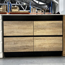 internal use - POLO 1500 single BLACK AND LIGHT OAK - NZHomeware