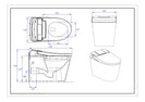 Integrated Smart Toilet with Instant Heating Auto Flush Concealed Water Tank - NZHomeware