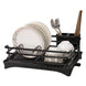Kitchen Black Dish Drying Drainer Storage Rack Wire Basket 1 Tier Holder Organiser - NZHomeware