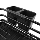 Kitchen Black Dish Drying Drainer Storage Rack Wire Basket 1 Tier Holder Organiser - NZHomeware
