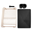 Kitchen Copper&Black Color Dish Drying Drainer Storage Rack Wire Basket 1 Tier Holder Organiser - NZHomeware