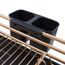 Kitchen Copper&Black Color Dish Drying Drainer Storage Rack Wire Basket 1 Tier Holder Organiser - NZHomeware