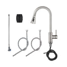 Kitchen Mixer Tap 3 - Mode Swivel Spout Pull Out Sink Faucet Brushed Nickel - NZHomeware