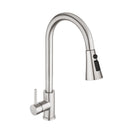Kitchen Mixer Tap 3 - Mode Swivel Spout Pull Out Sink Faucet Brushed Nickel - NZHomeware