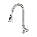 Kitchen Mixer Tap 3 - Mode Swivel Spout Pull Out Sink Faucet Brushed Nickel - NZHomeware