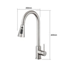 Kitchen Mixer Tap 3 - Mode Swivel Spout Pull Out Sink Faucet Brushed Nickel - NZHomeware