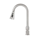 Kitchen Mixer Tap 3 - Mode Swivel Spout Pull Out Sink Faucet Brushed Nickel - NZHomeware