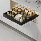 Kitchen Storage Shelf Cabinet Basket Pull Out Drawer Expandable 31 - 52cm Black - NZHomeware