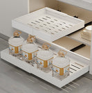 Kitchen Storage Shelf Cabinet Basket Pull Out Drawer Expandable 31 - 52cm White - NZHomeware