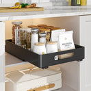 Kitchen Storage Shelf Organizer Under Cabinet Basket Pull Out Sliding Drawer Black - NZHomeware